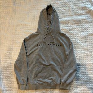 Amazon Gray 'Love Like Jesus' Hooded Pullover